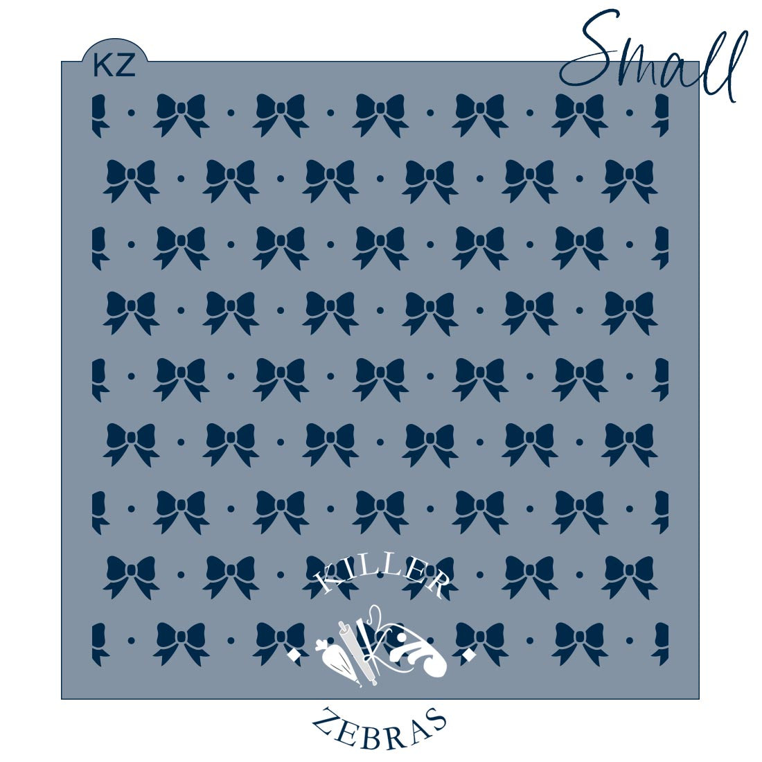 5.5 x 5.5 Stencil Bows and Polka Dots Stencil