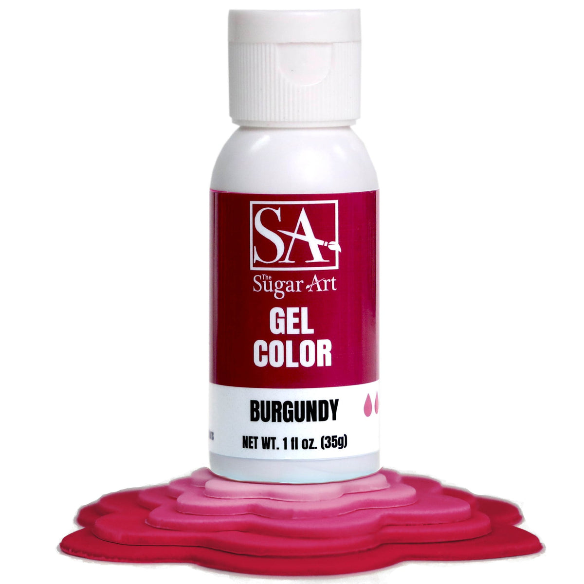 Gel Color Burgundy Sugar Art Gel Color