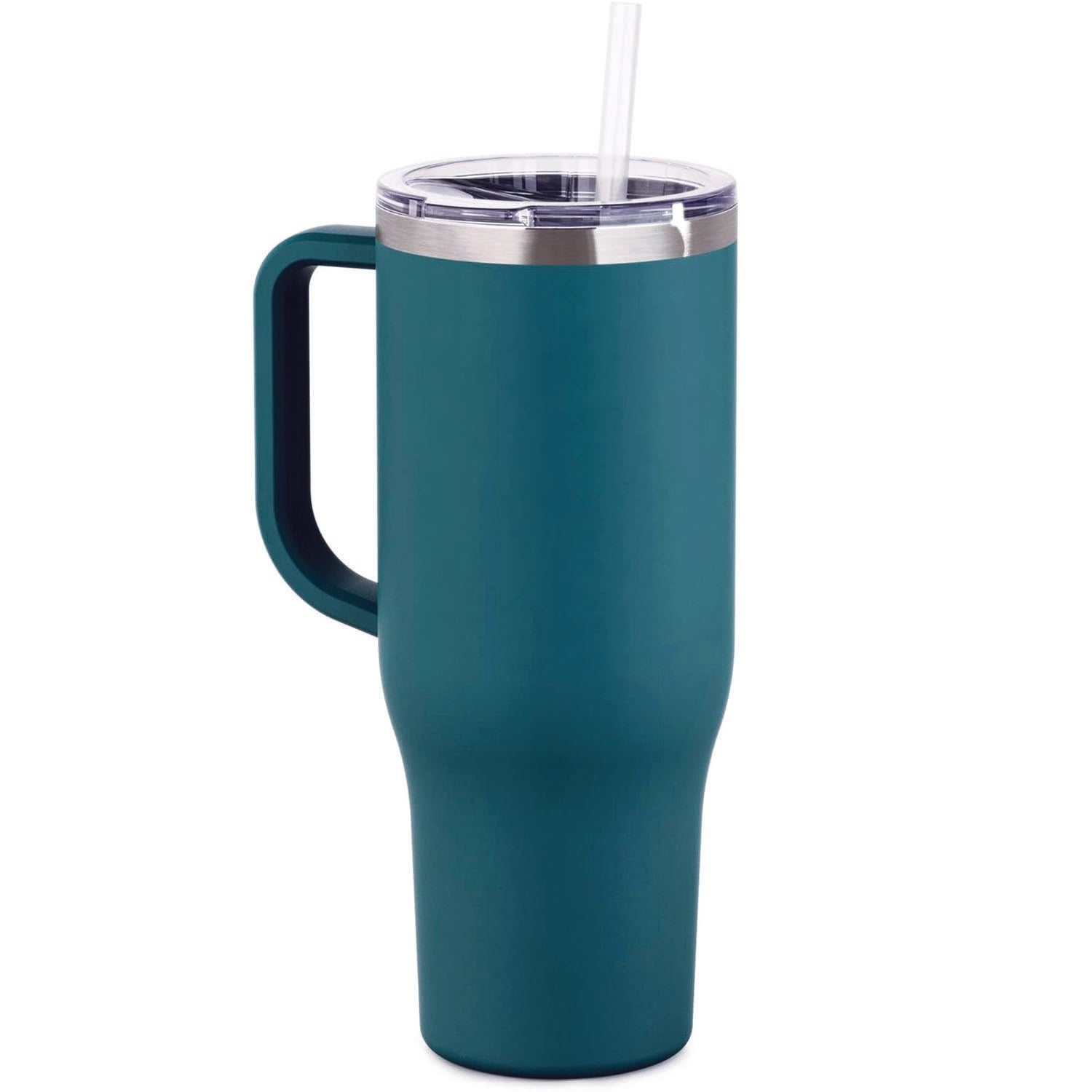 Supplies Teal Satin Stainless Steel 40 oz. Tumbler with Handle