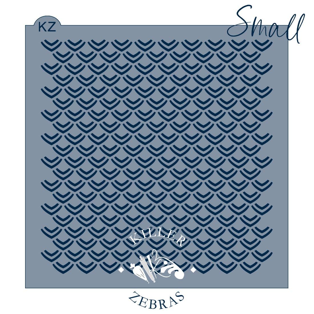5.5 x 5.5 Stencil Dragon Scales Stencil