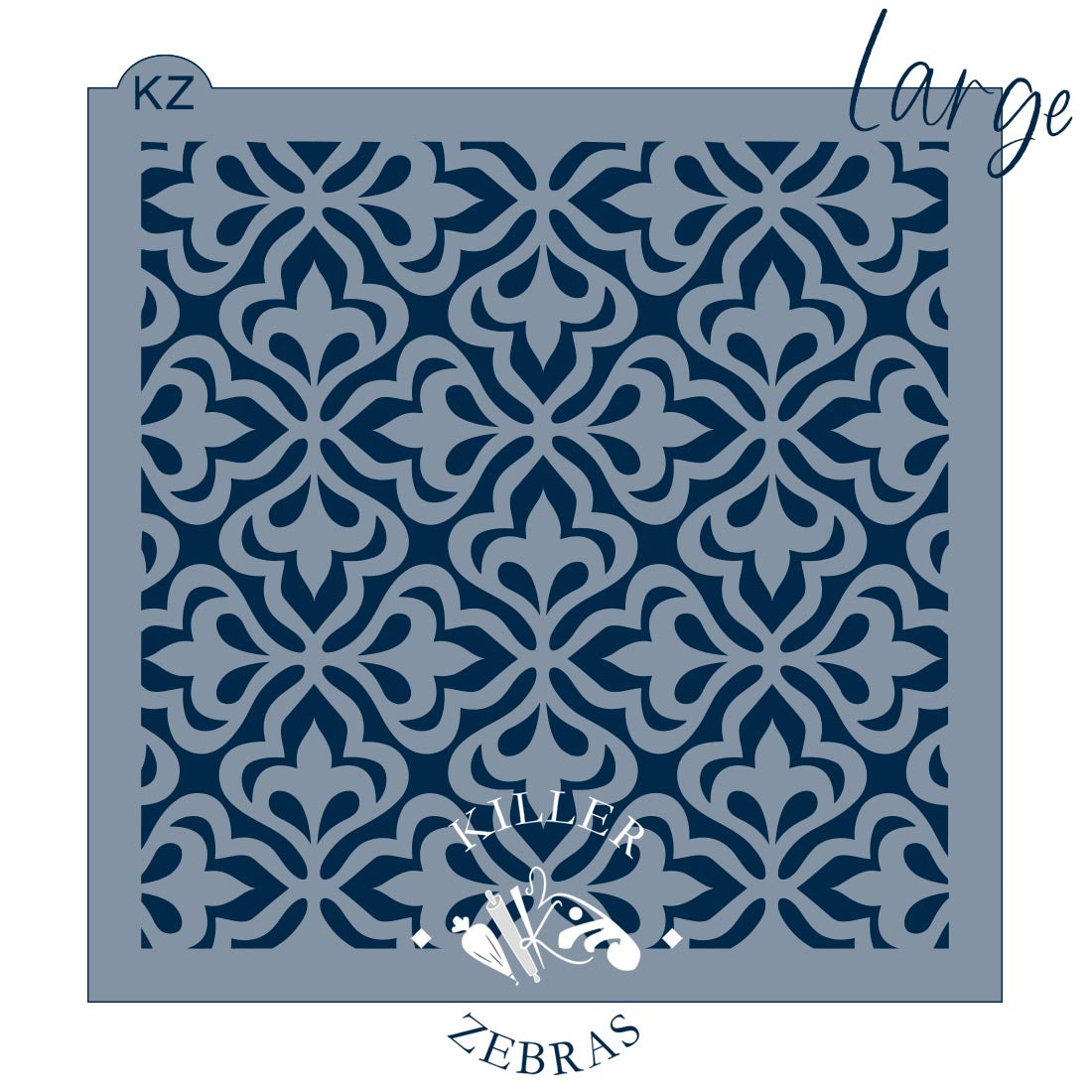 5.5 x 5.5 Stencil Flowers in Florence Stencil Large