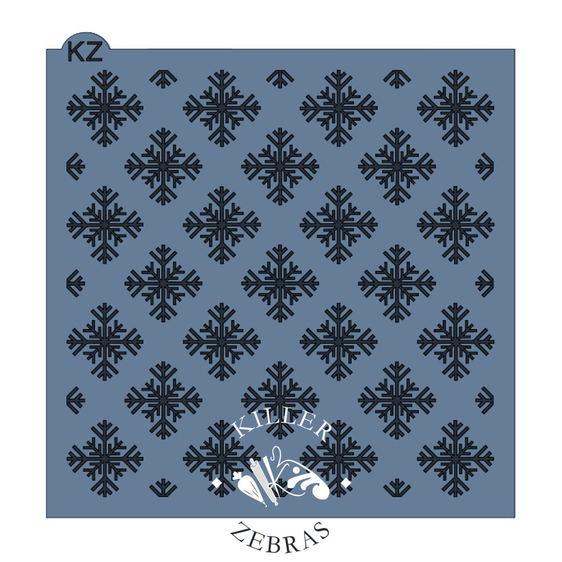 5.5 x 5.5 Stencil Geometric Snowflakes Stencil