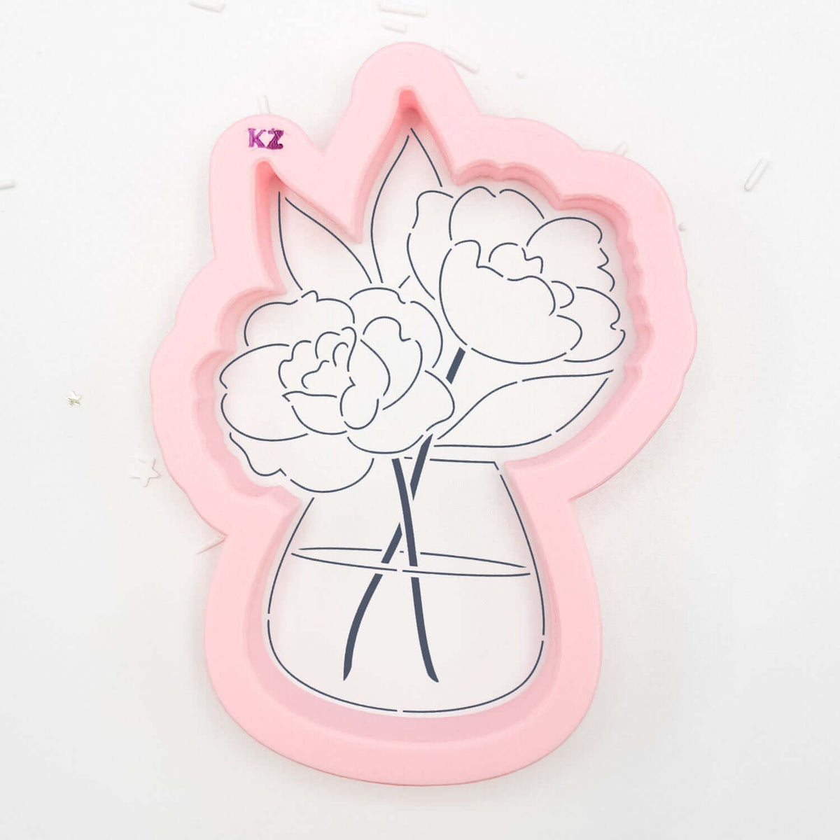 Cookie Cutters Peony Vase Cutter/Stencil