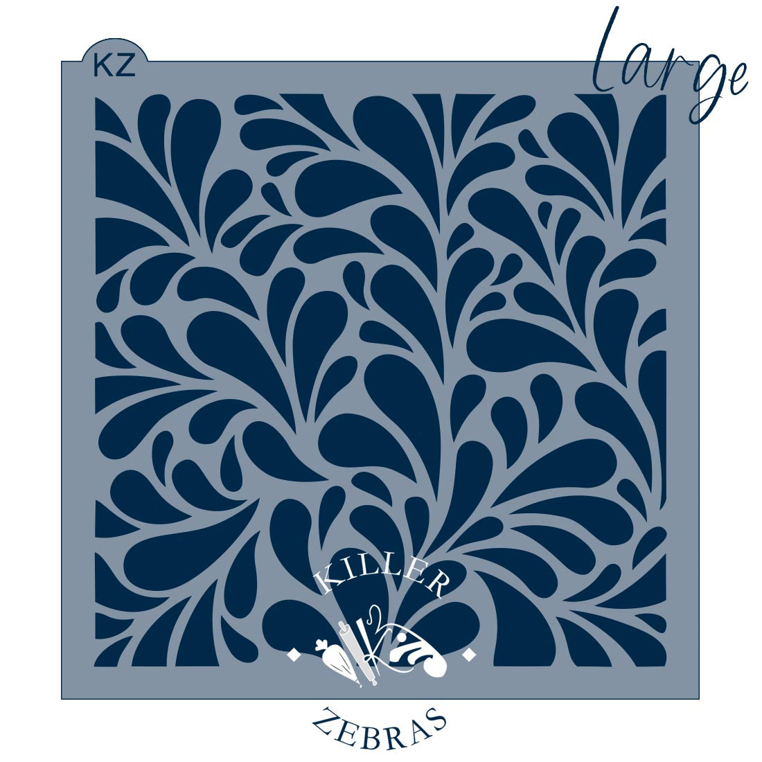 5.5 x 5.5 Stencil Plumage Stencil Large