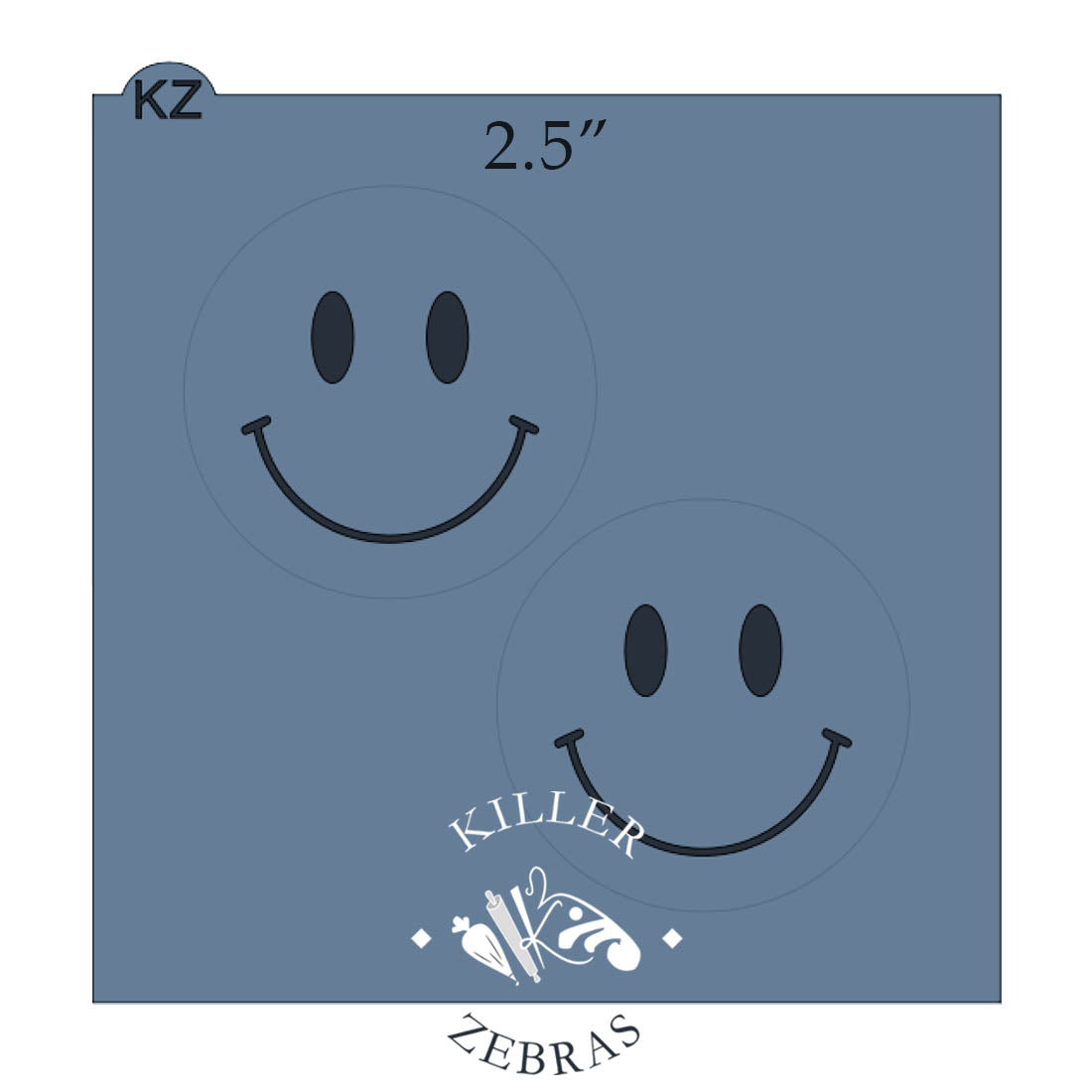 5.5 x 5.5 Stencil Smiley Face Stencil