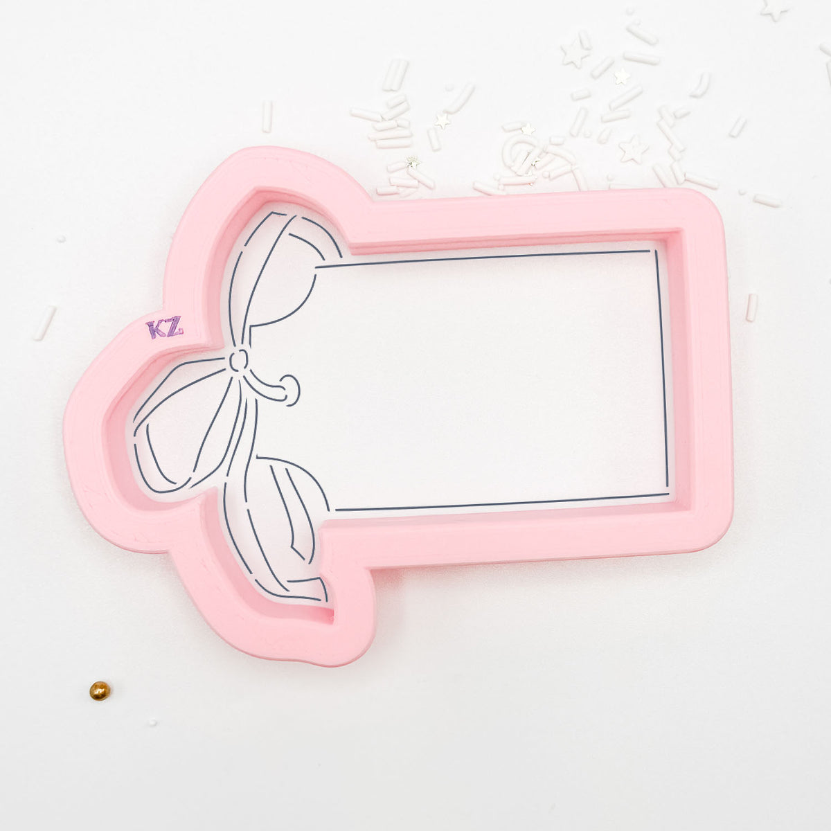 Cookie Cutters Tag with Bow Cutter/Stencil