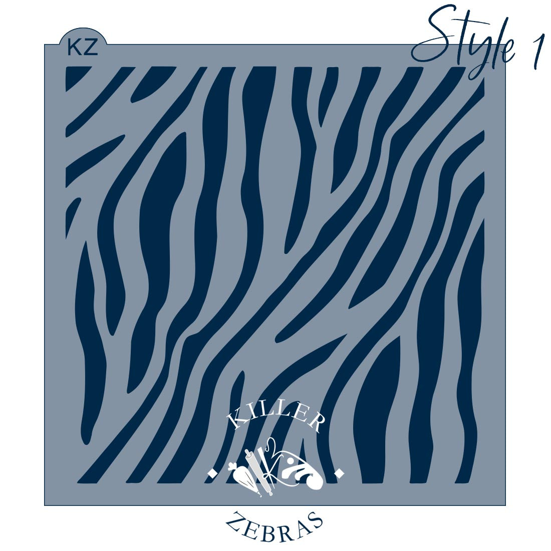 5.5 x 5.5 Stencil Zebra Stripes Stencil