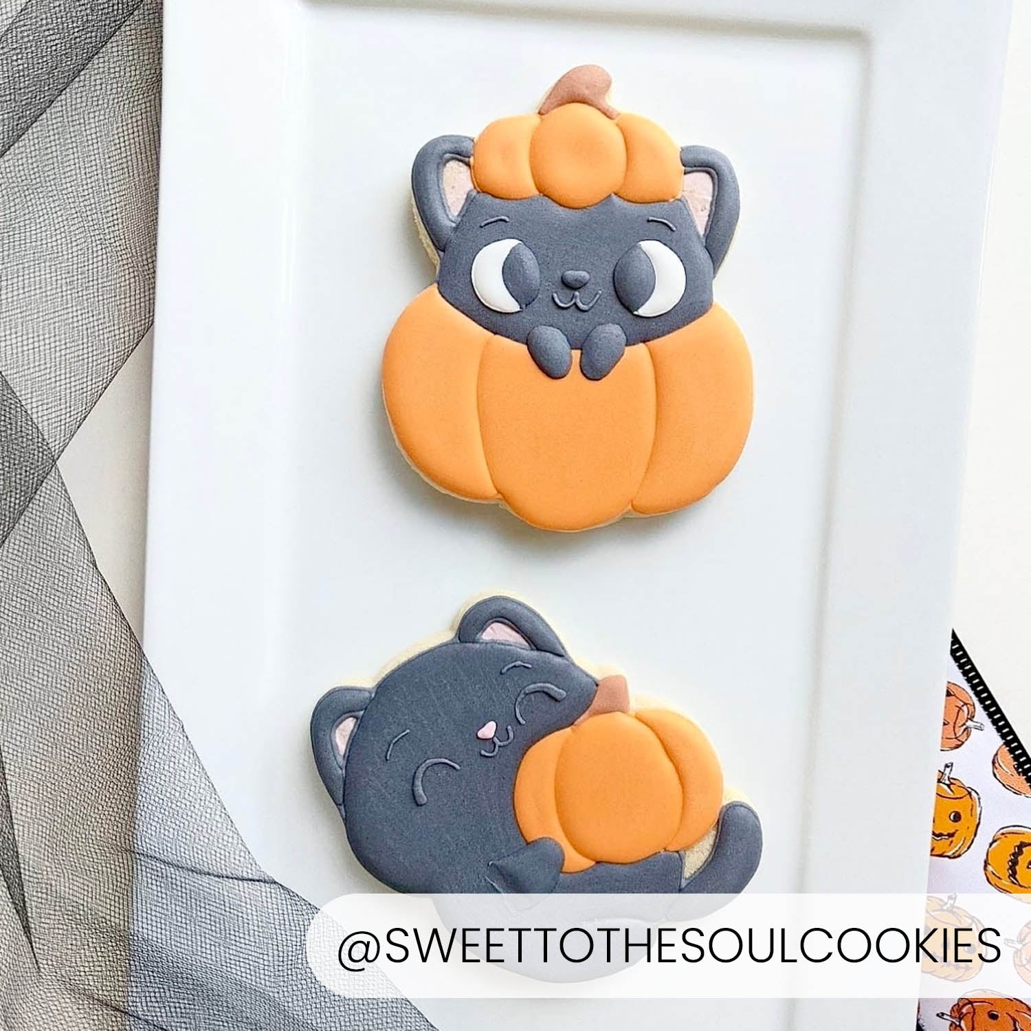 Cookie Cutters Cat with Pumpkin Cutter/Stencil