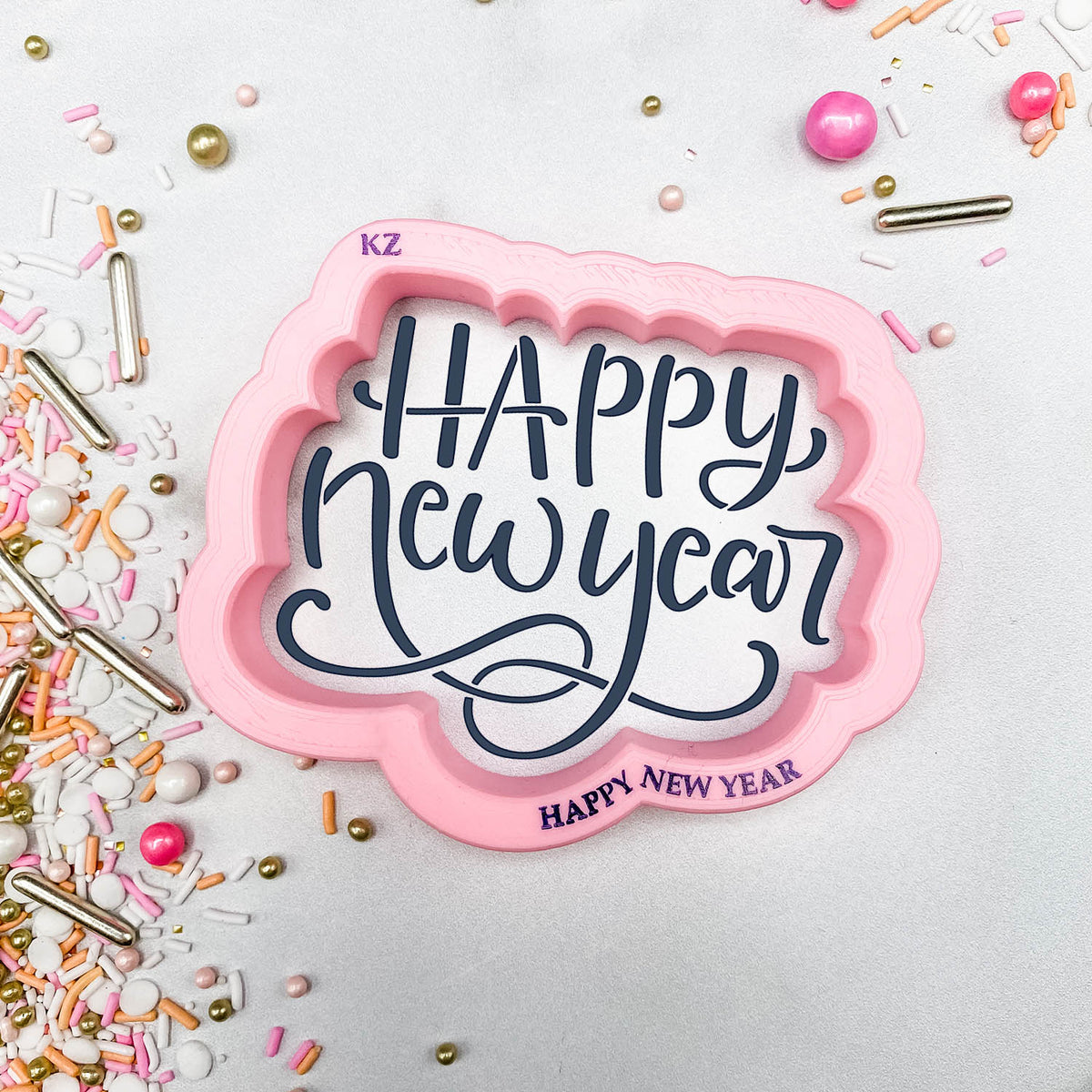 Cookie Cutters Happy New Year Hand Lettered