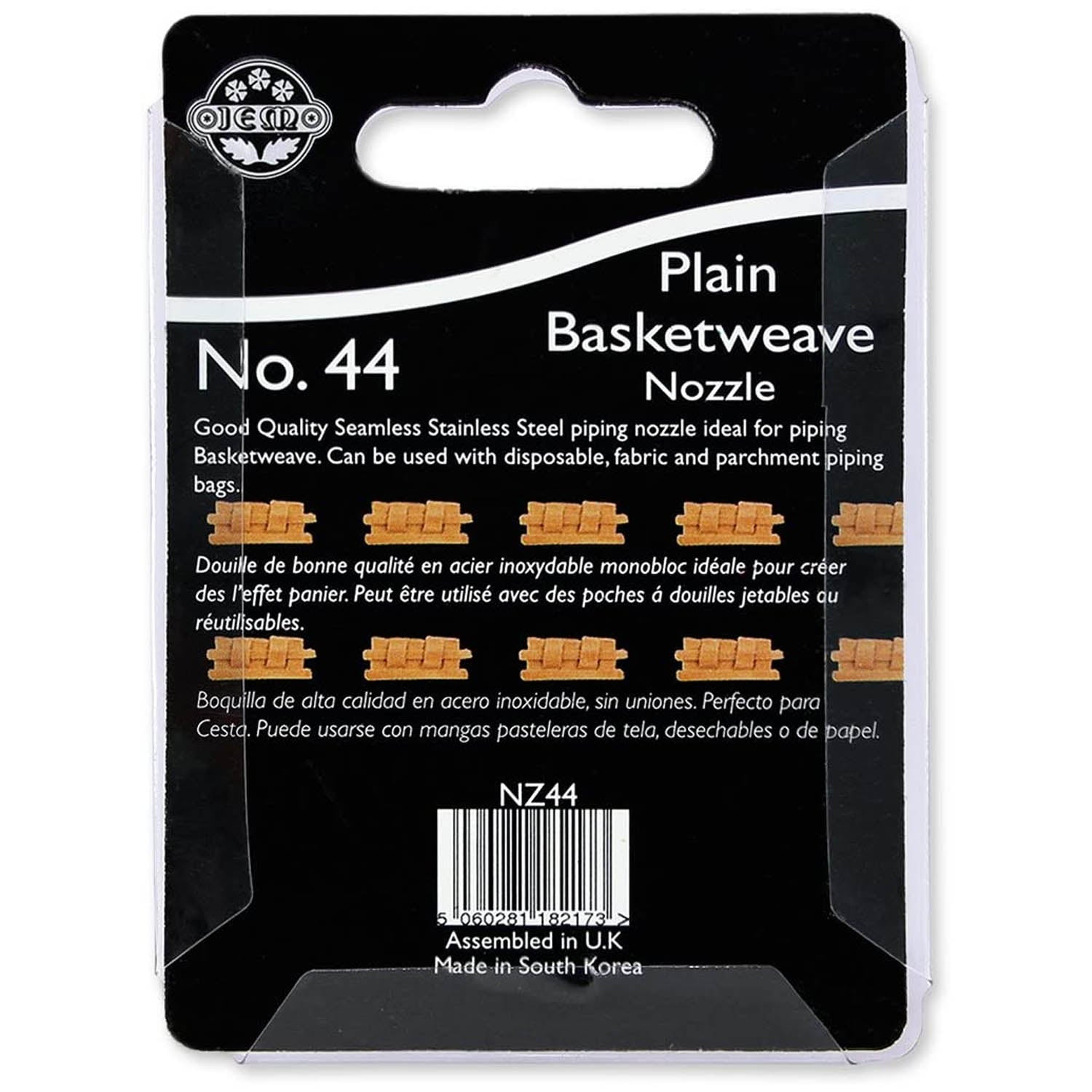 Supplies JEM Plain Basketweave Tip #44