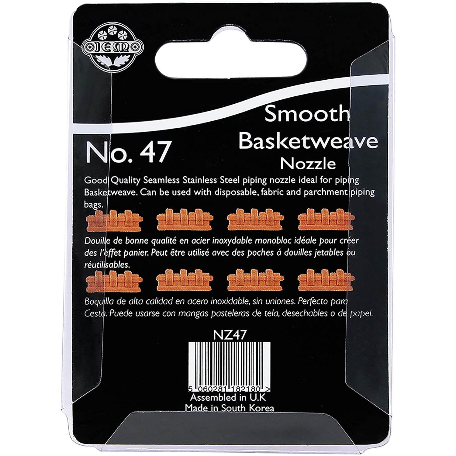 Supplies JEM Smooth/Ribbed Basketweave Tip #47