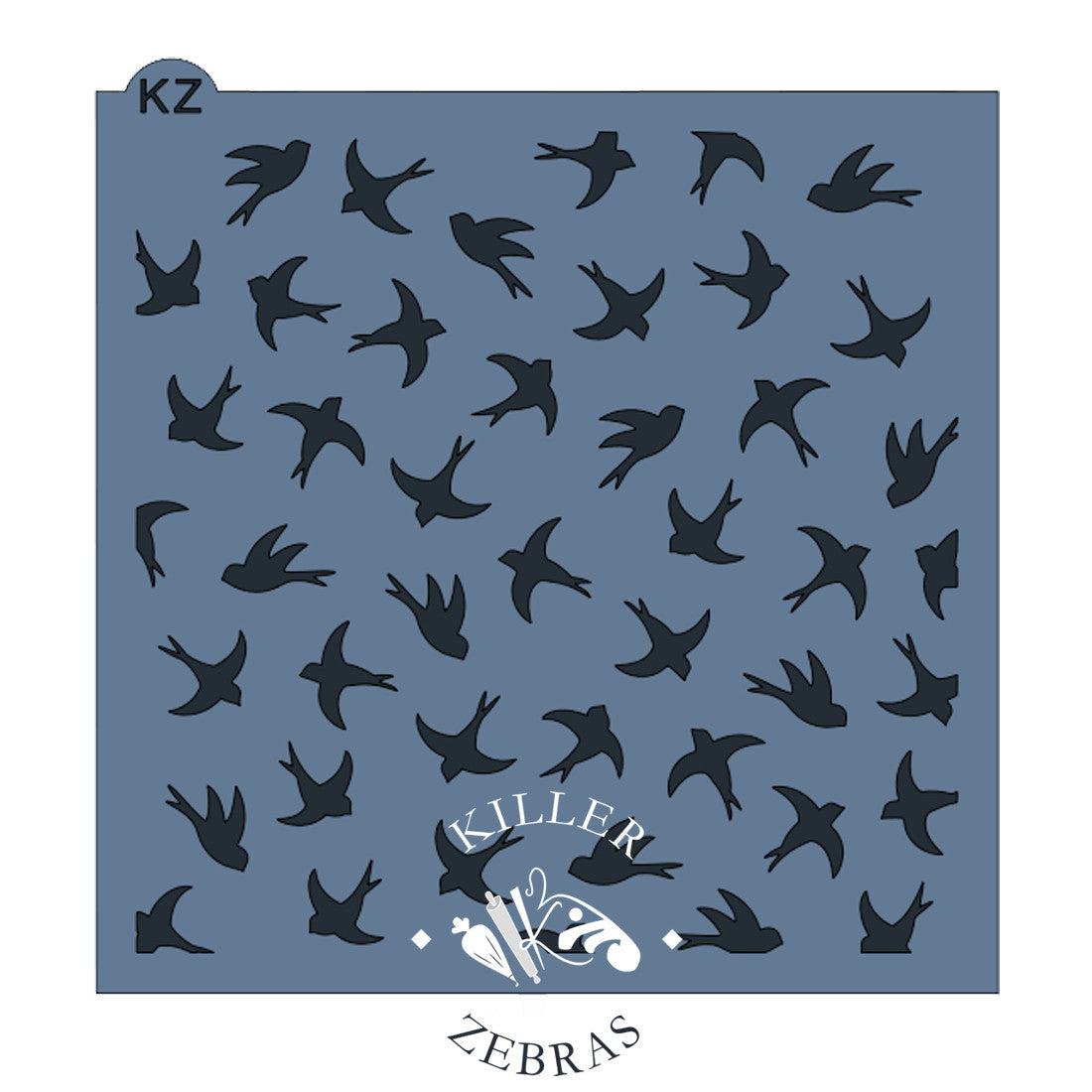 5.5 x 5.5 Stencil Swallows Stencil