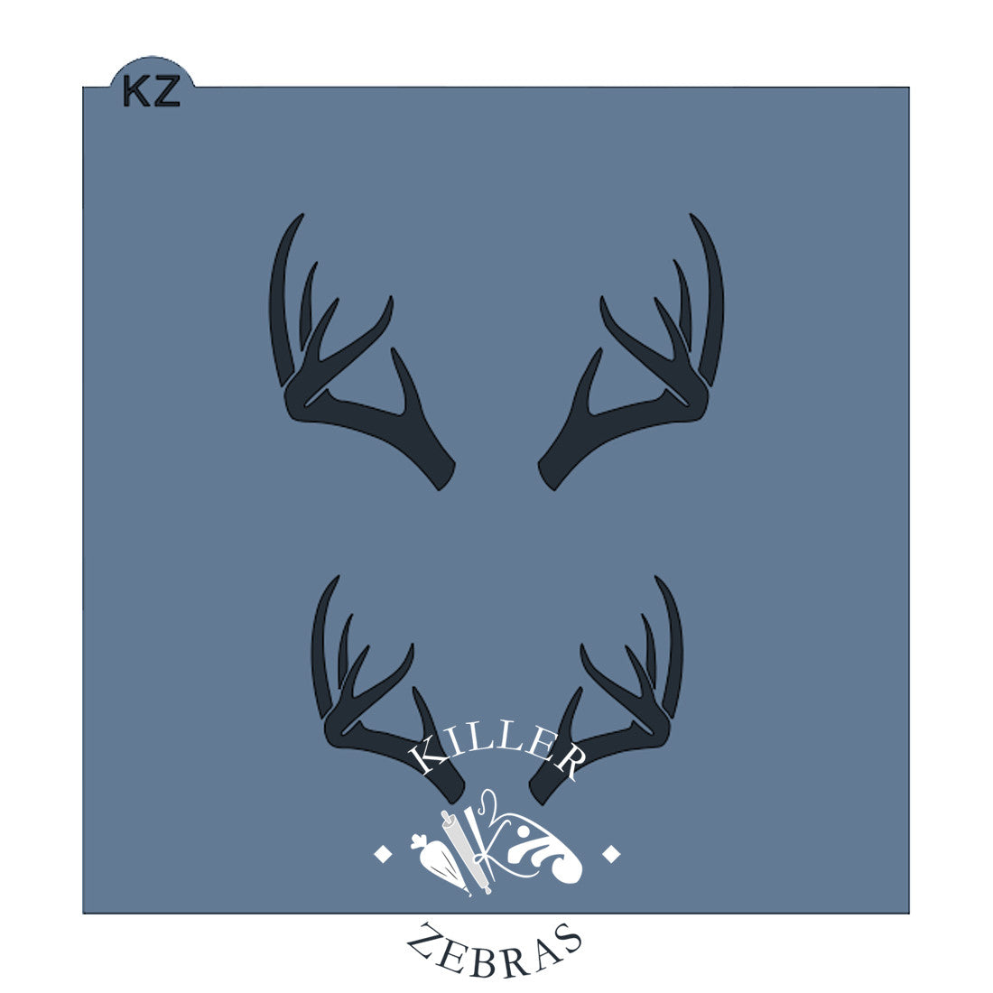 5.5 x 5.5 Stencil Antlers Stencil