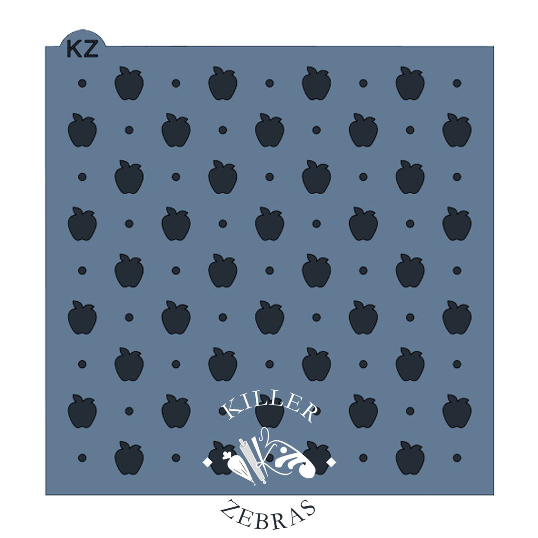 5.5 x 5.5 Stencil Apples and Dots Stencil