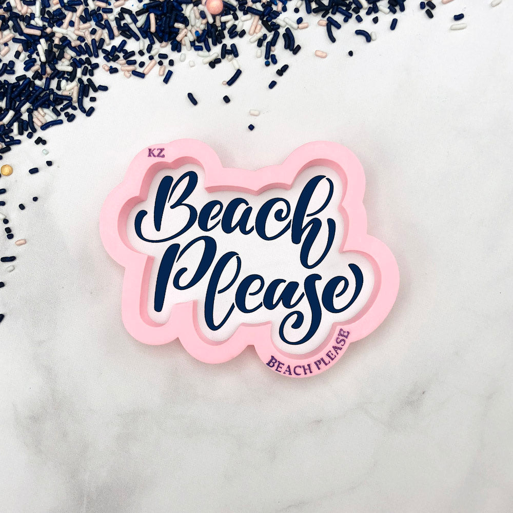 Cookie Cutters Beach Please Hand Lettered