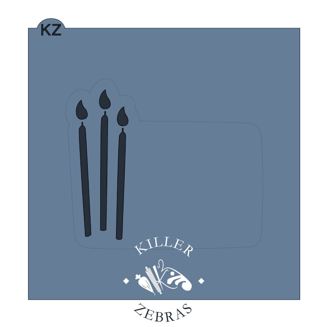 Happy Birthday Candle 5in Cutter Stencil – sheyb