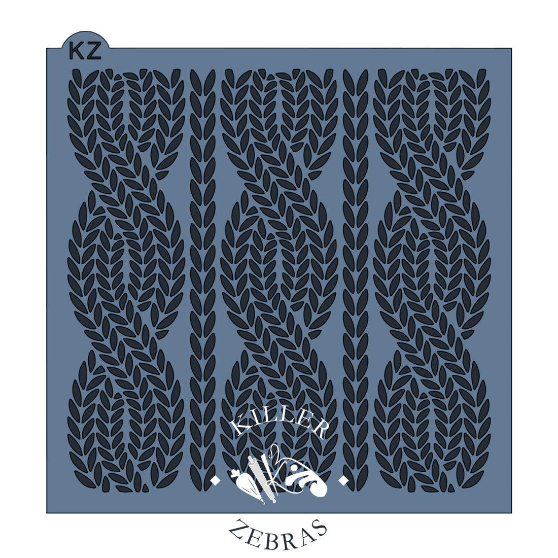 5.5 x 5.5 Stencil Cable Knit Stencil