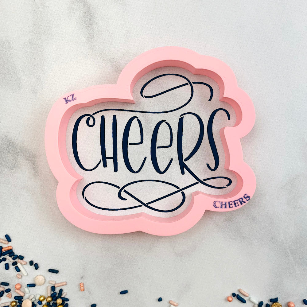 Cookie Cutters Cheers Hand Lettered