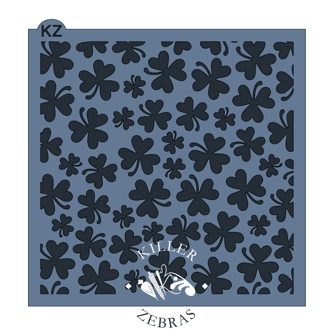 5.5 x 5.5 Stencil Clovers Stencil