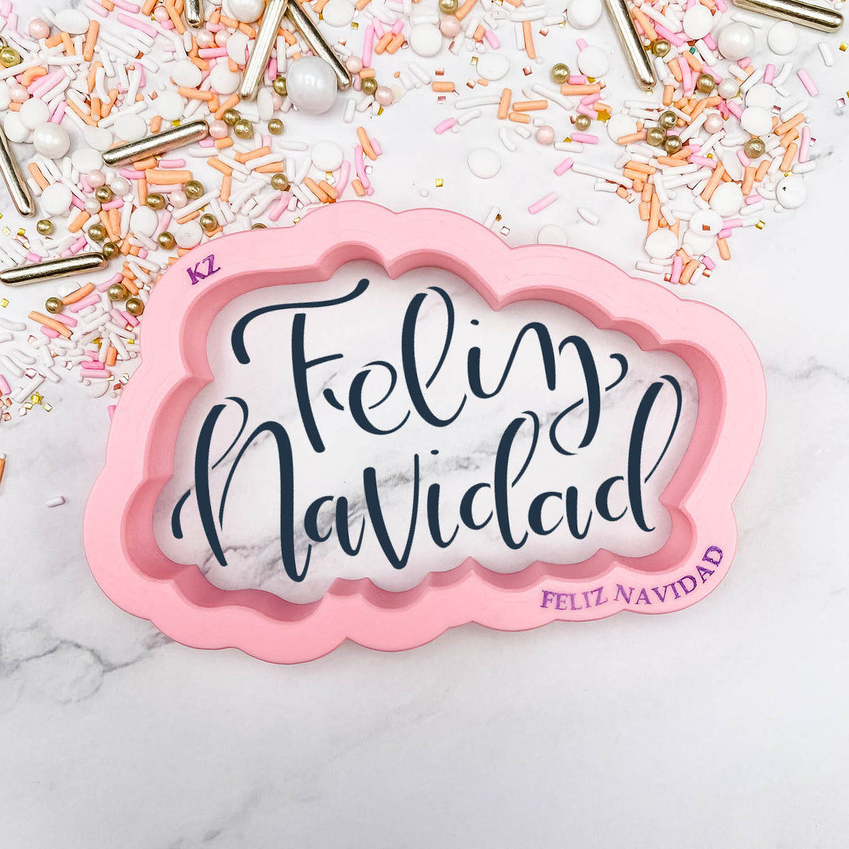 Cookie Cutters Feliz Navidad Hand Lettered