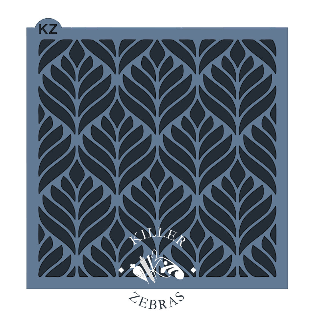 5.5 x 5.5 Stencil Fern Leaves Stencil Large