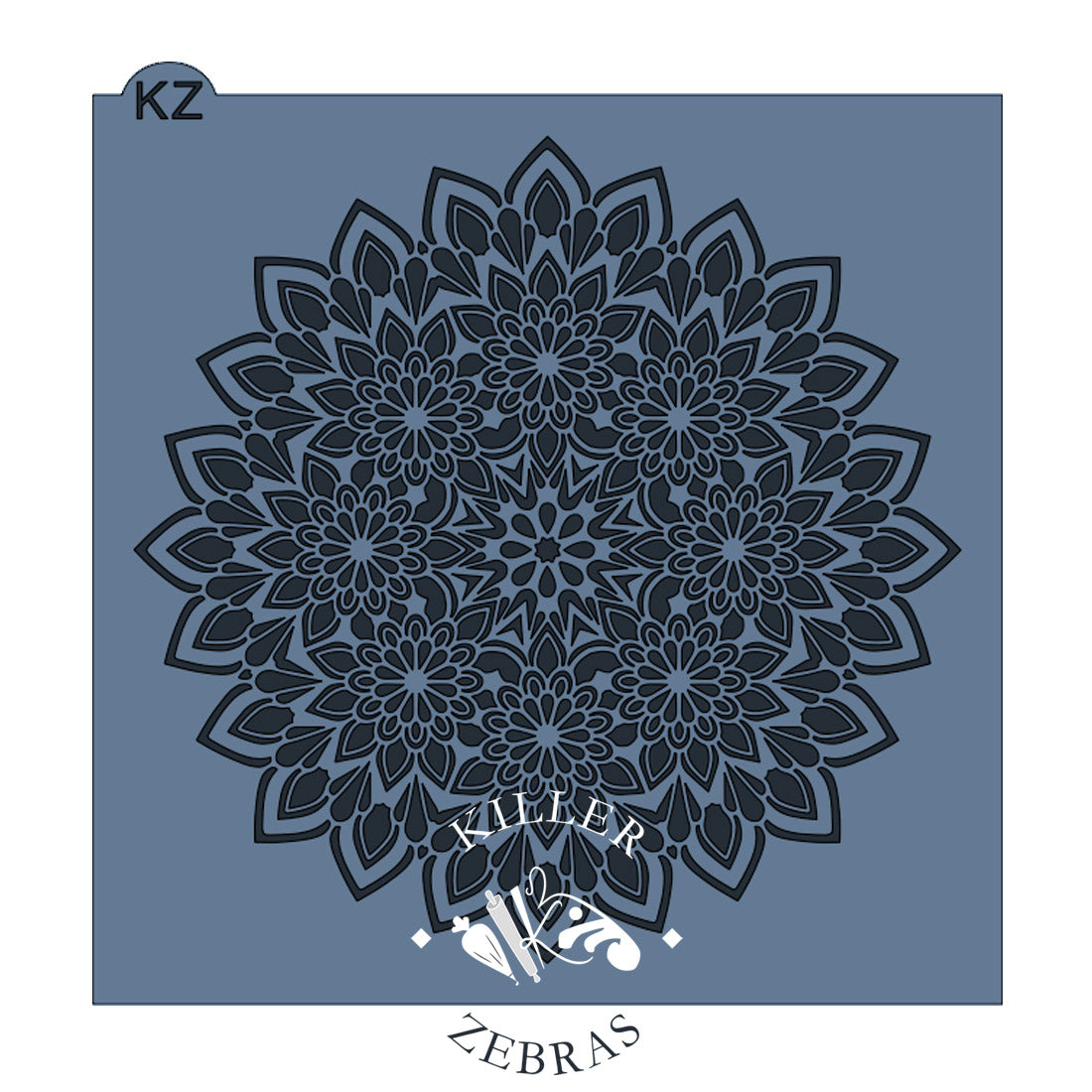 5.5 x 5.5 Stencil Floral Mandala Stencil