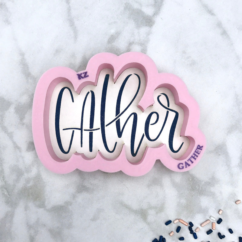 Cookie Cutters Gather Hand Lettered