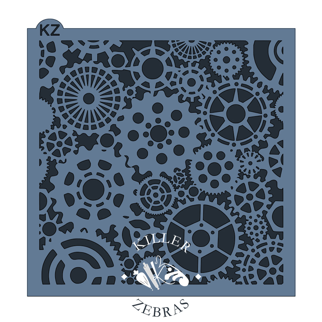 5.5 x 5.5 Stencil Gears Stencil