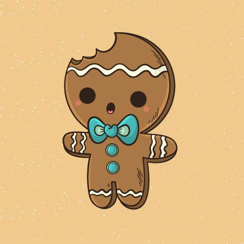 Cookie Cutters Gingerbread Boy with Bite Cutter/Stencil