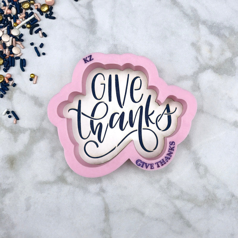 Cookie Cutters Give Thanks Hand Lettered (Style 1)