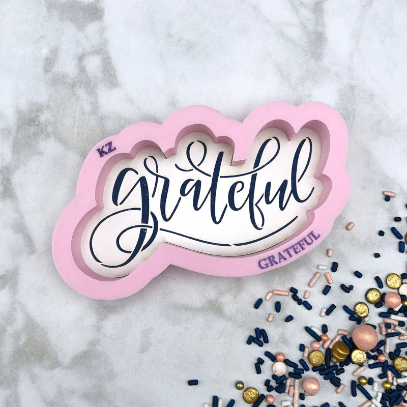 Cookie Cutters Grateful Hand Lettered