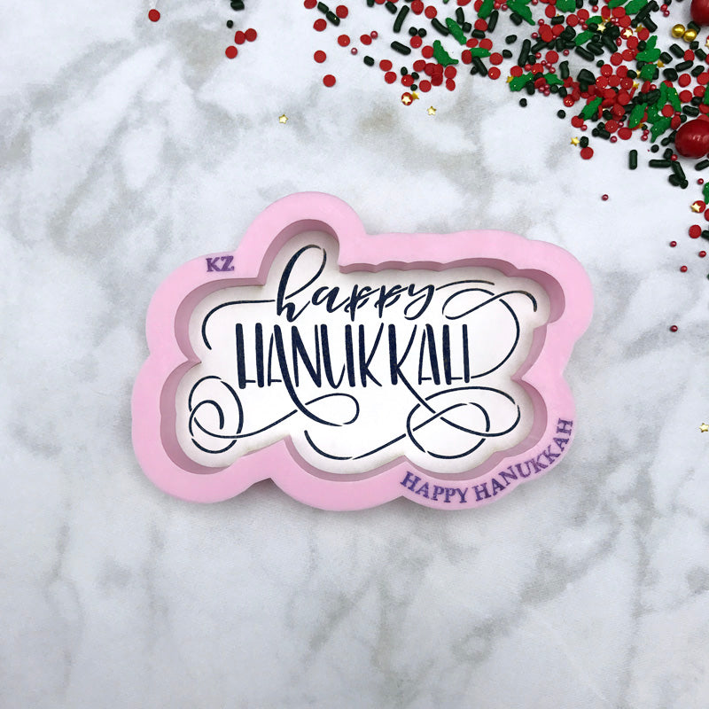 Cookie Cutters Happy Hanukkah Hand Lettered