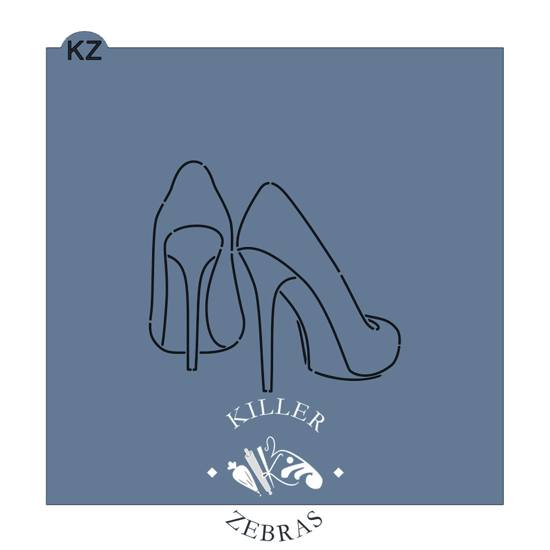 5.5 x 5.5 Stencil High Heels Stencil