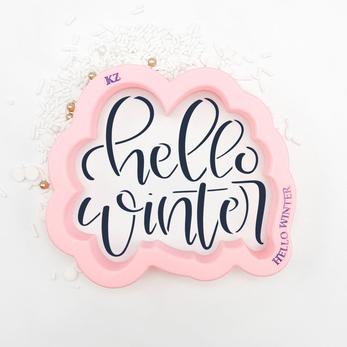 Cookie Cutters Hello Winter Hand Lettered