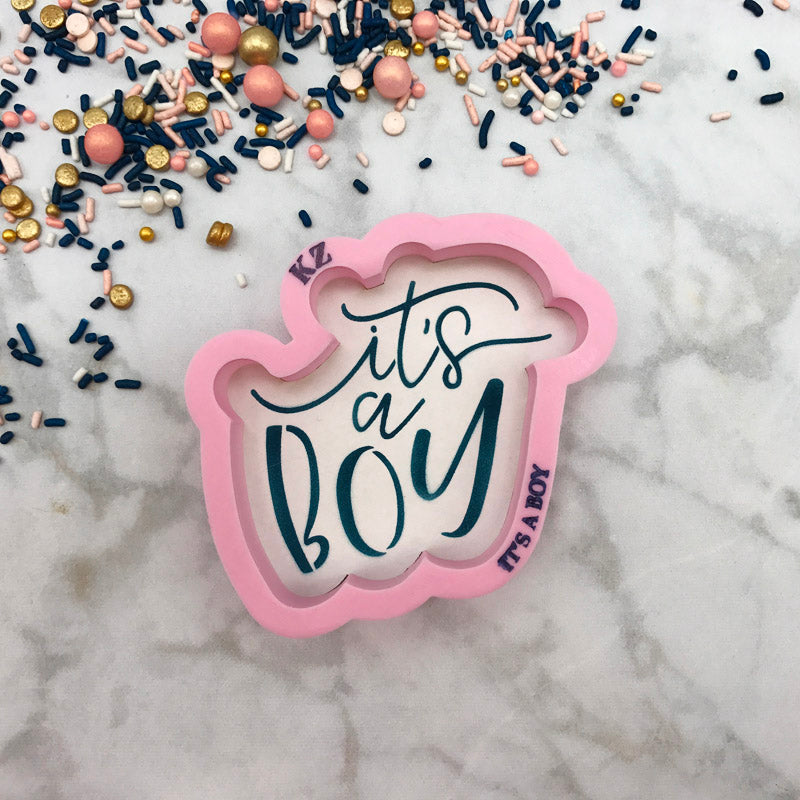 Cookie Cutters It&#39;s A Boy Hand Lettered