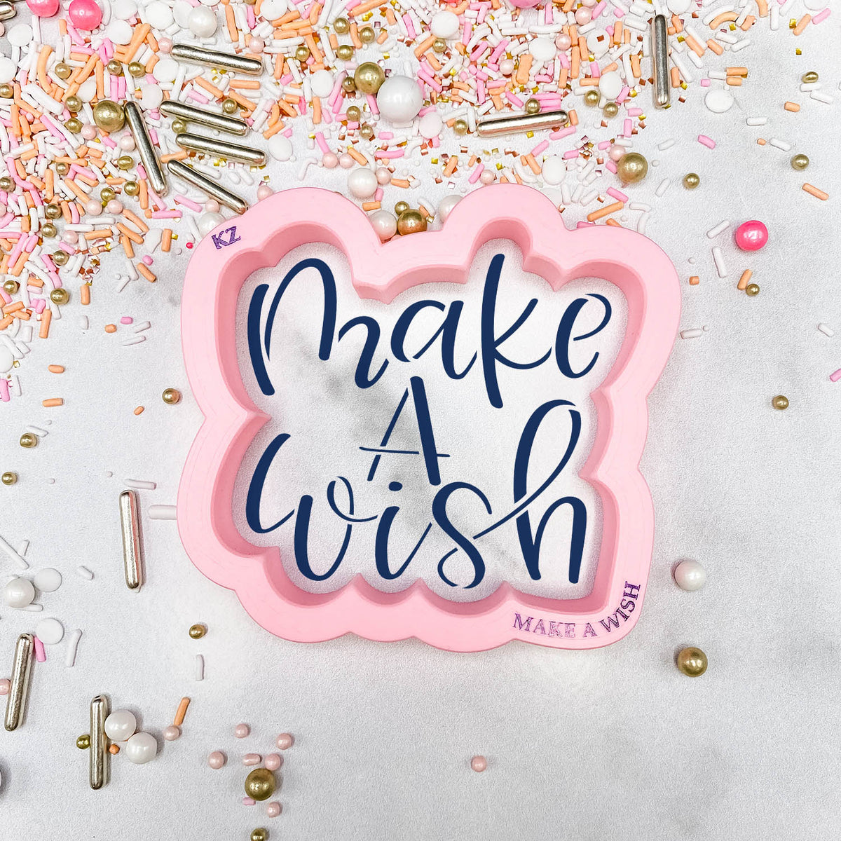 Cookie Cutters Make a Wish Hand Lettered