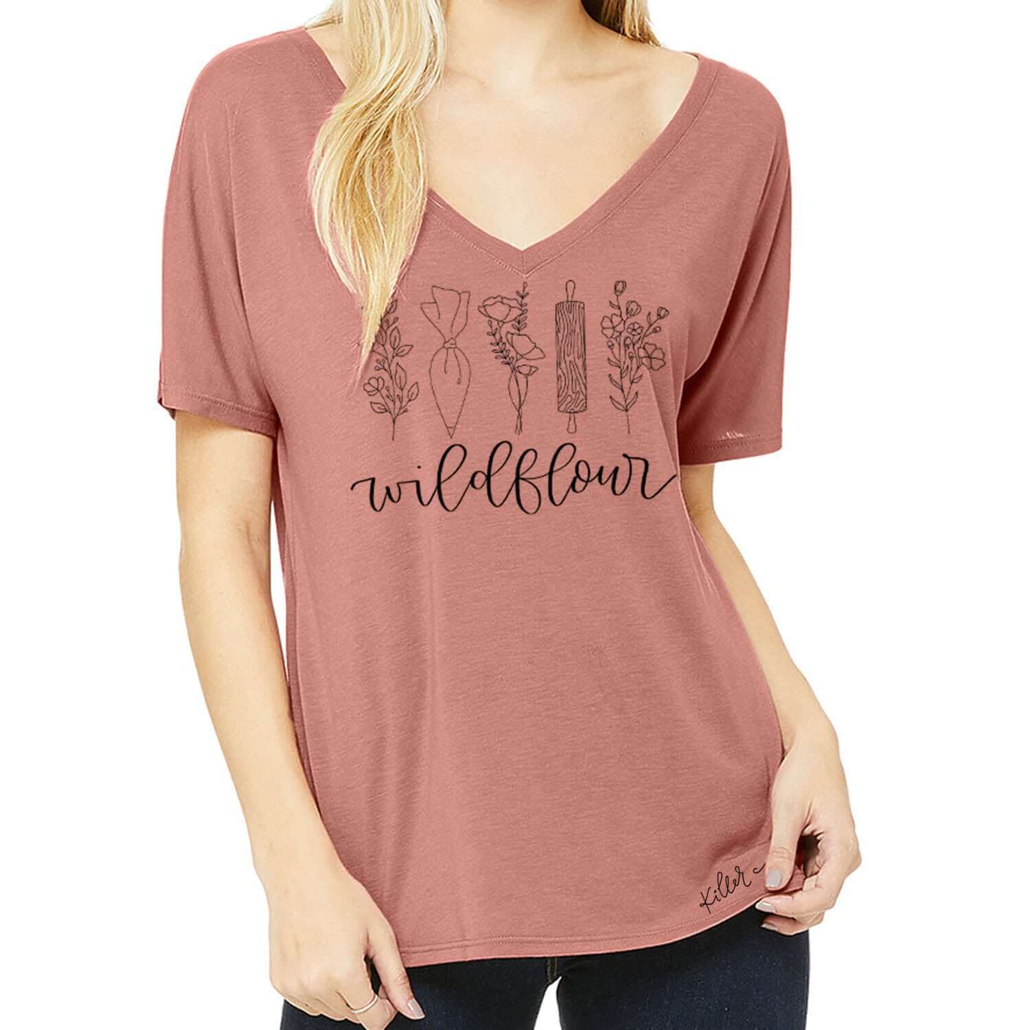 Shirts Wildflour Women's Slouchy V-Neck Tee