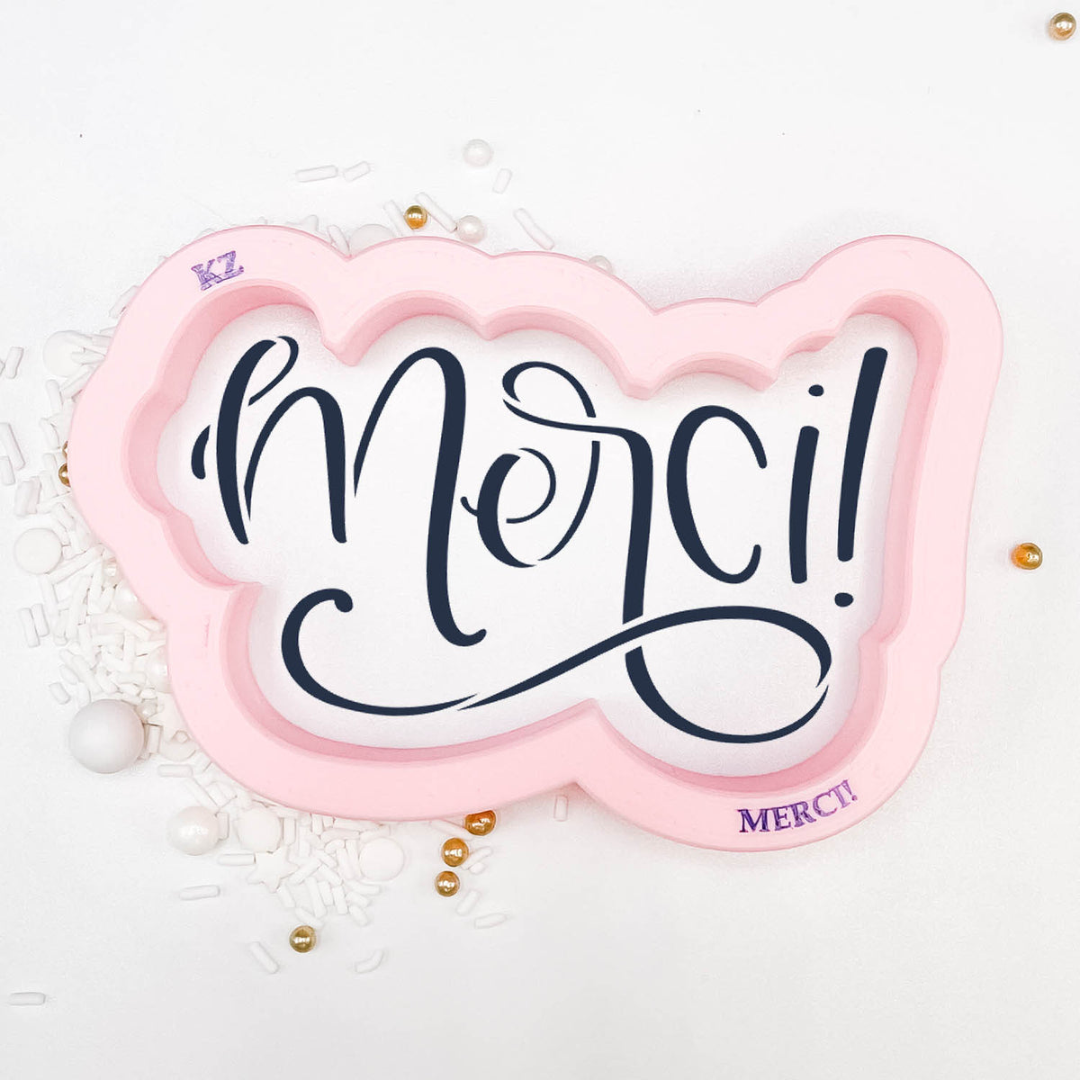 Cookie Cutters Merci! Hand Lettered