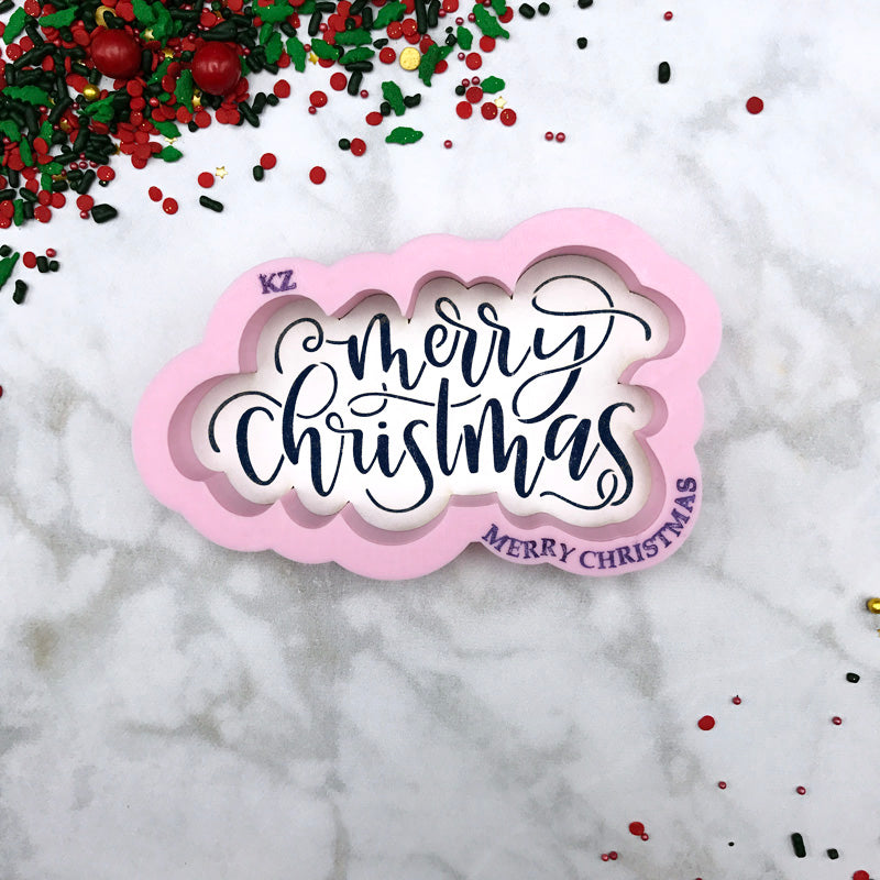 Cookie Cutters Merry Christmas (Style 1) Hand Lettered