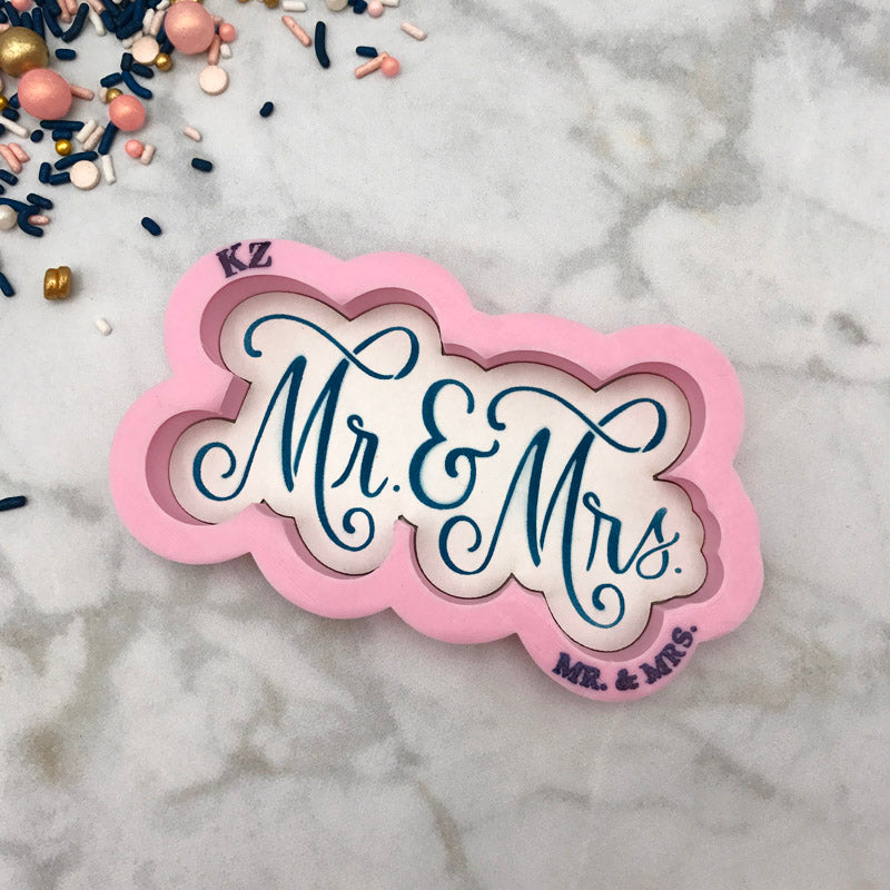 Cookie Cutters Mr. &amp; Mrs. Hand Lettered (Style 1)