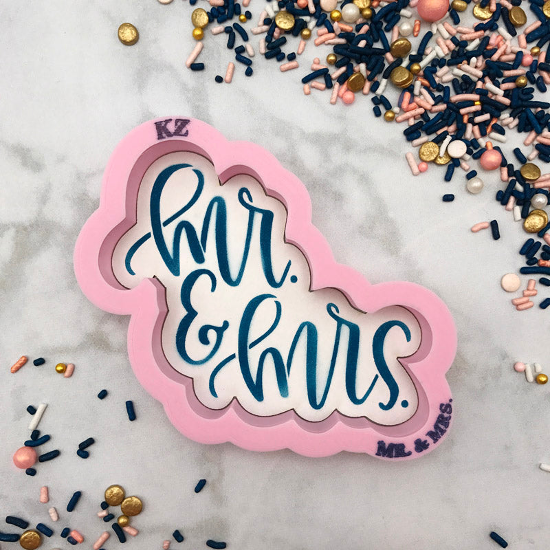 Cookie Cutters Mr. &amp; Mrs. Hand Lettered (Style 2)