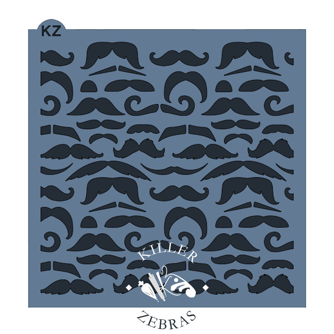 5.5 x 5.5 Stencil Mustaches Stencil