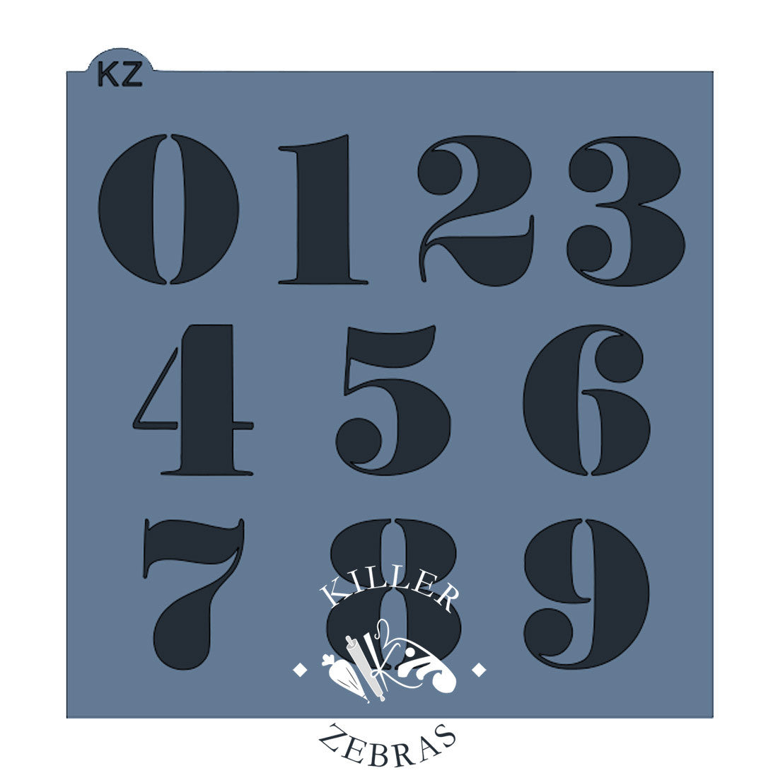 5.5 x 5.5 Stencil Numbers Stencil