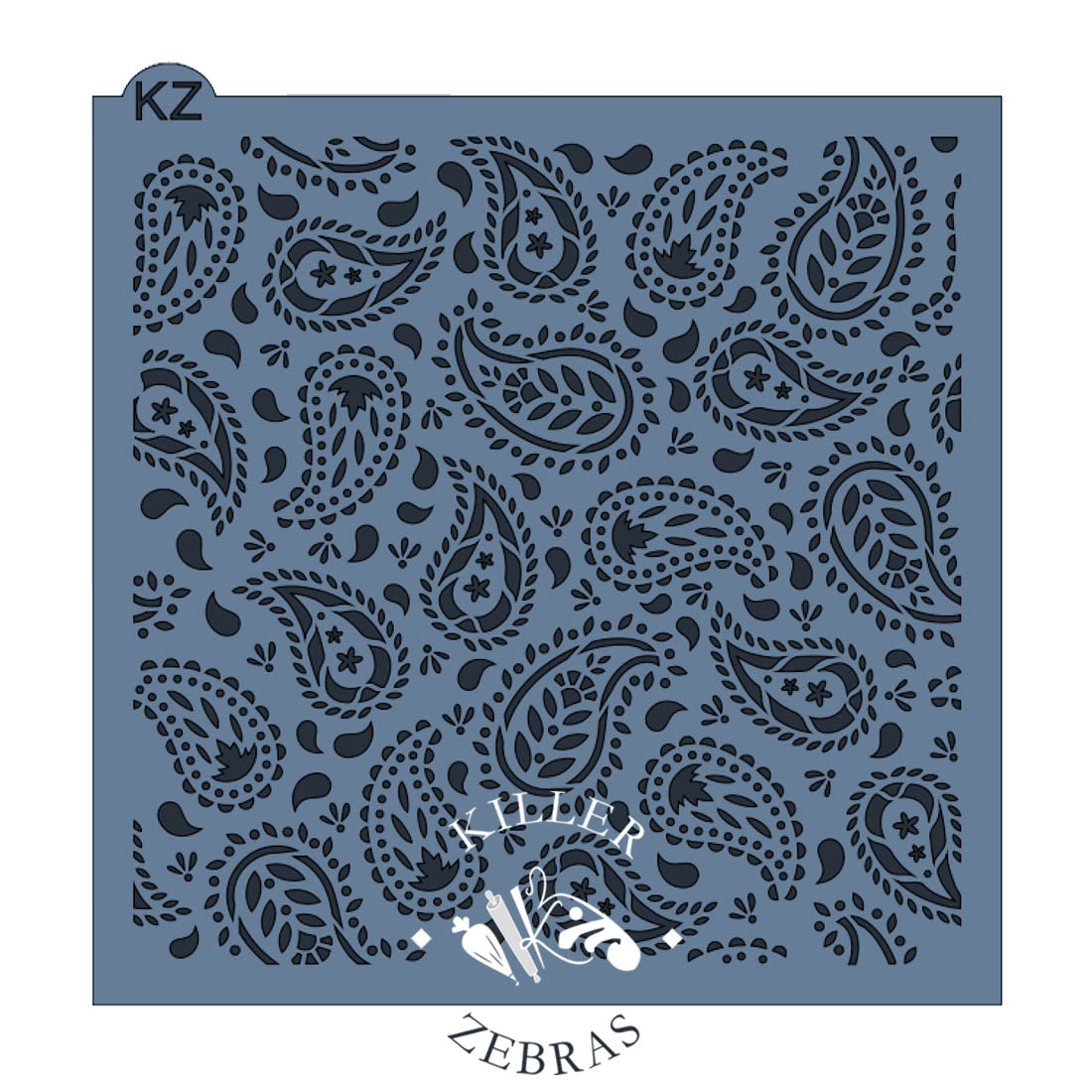 5.5 x 5.5 Stencil Paisley Stencil