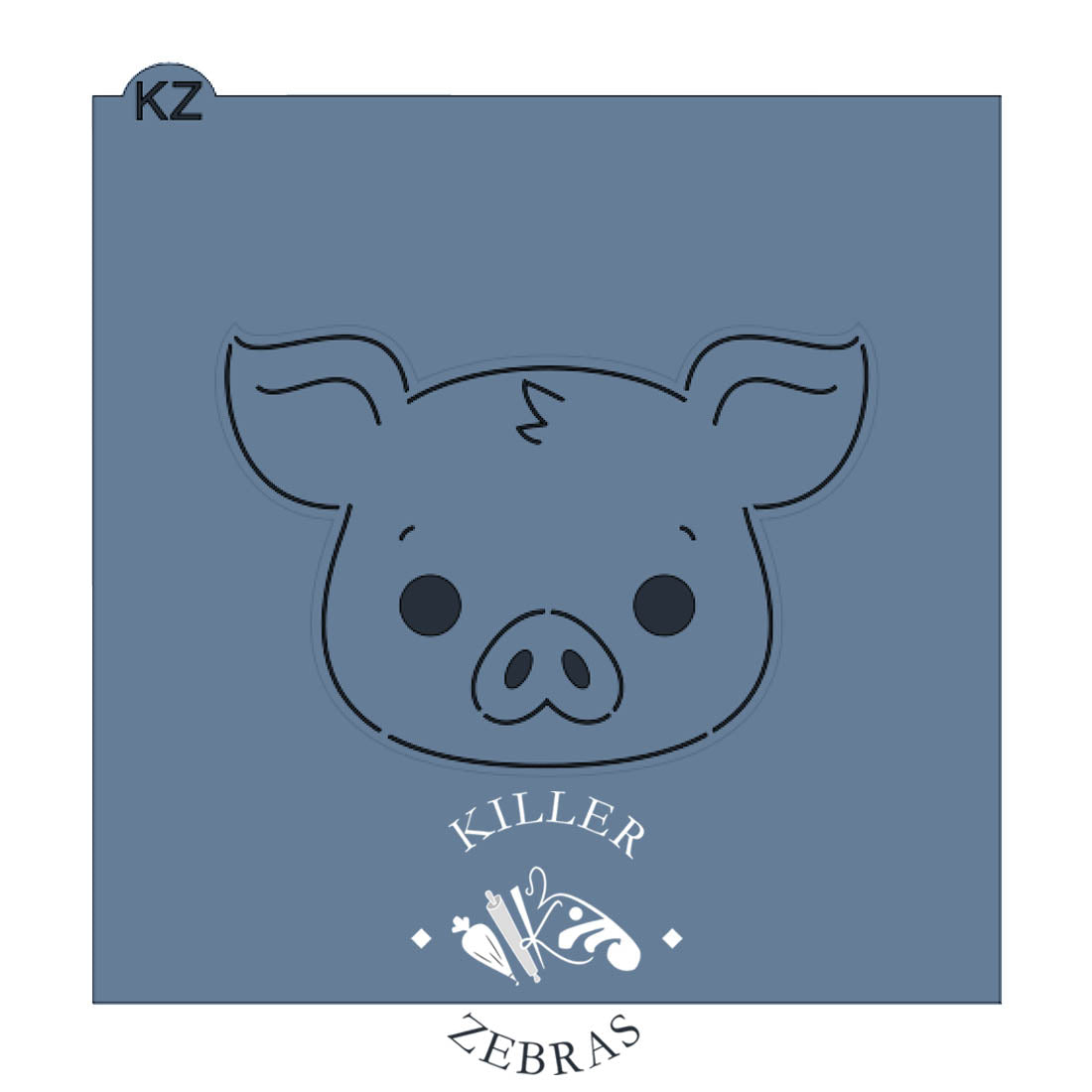 Cookie Cutters Pig Head Cutter/Stencil