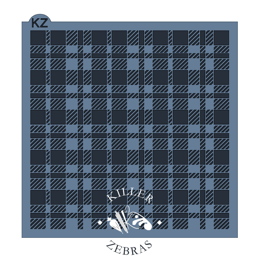 5.5 x 5.5 Stencil Check Plaid Stencil