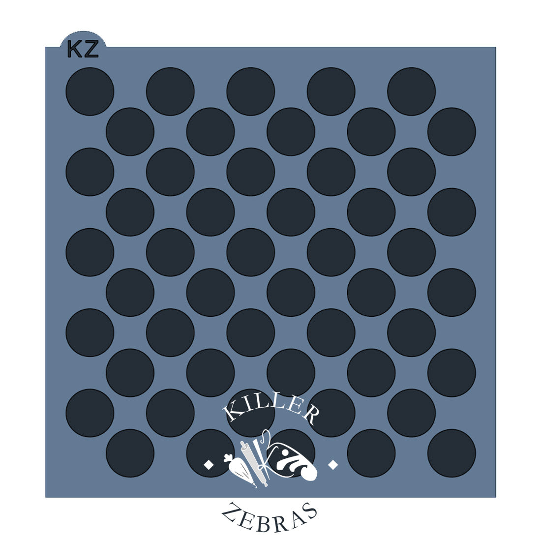 5.5 x 5.5 Stencil Polka Dots Stencil XLarge