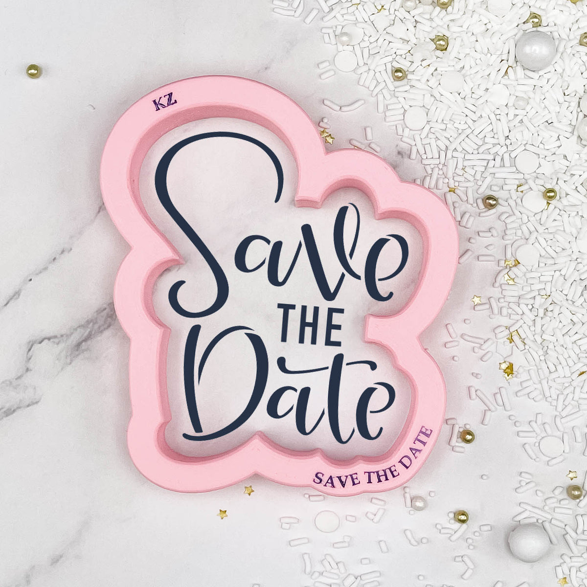 Cookie Cutters Save the Date Hand Lettered