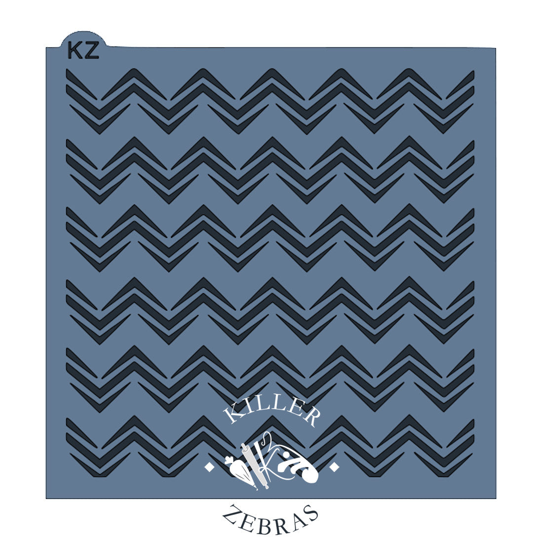 5.5 x 5.5 Stencil Striped Chevron Stencil