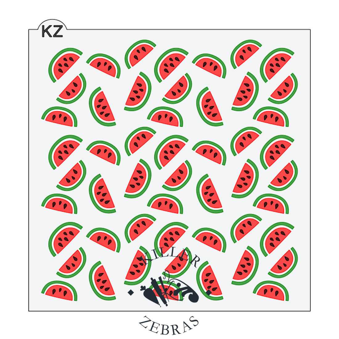 5.5 x 5.5 Stencil Watermelon 3 Part Stencil